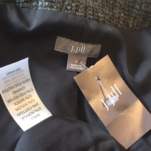 J JILL Size SMALL Tweed Blazer Mid-Skeeve Career Casual Cozy Prep MOD $189 NEW - Picture 7 of 16